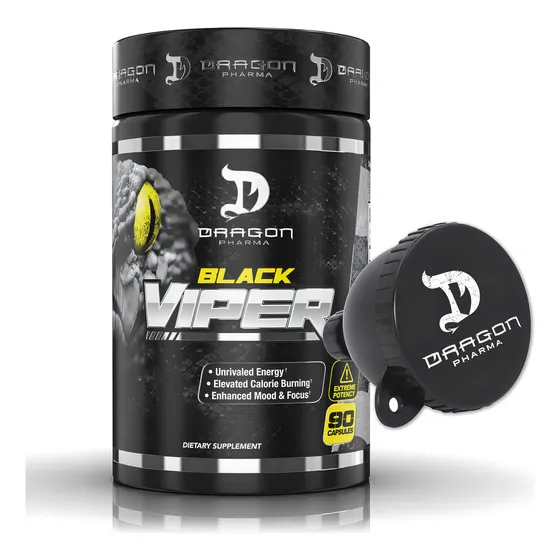 Black Viper 90 Cápsulas Quemador De Grasa - Física Sabor Sin Sabor