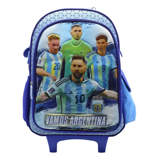 Mochila Afa Selección Argentina Bicampeones Carro Azul