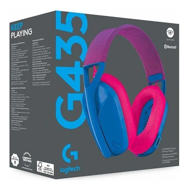 Auriculares para juegos Logitech G435 Lightspeed, color rosa