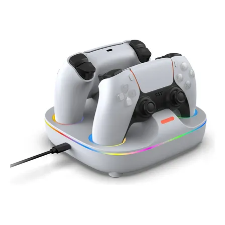 Base De Carga Dual Dobe Para Control Ps5 Con Luz Rgb