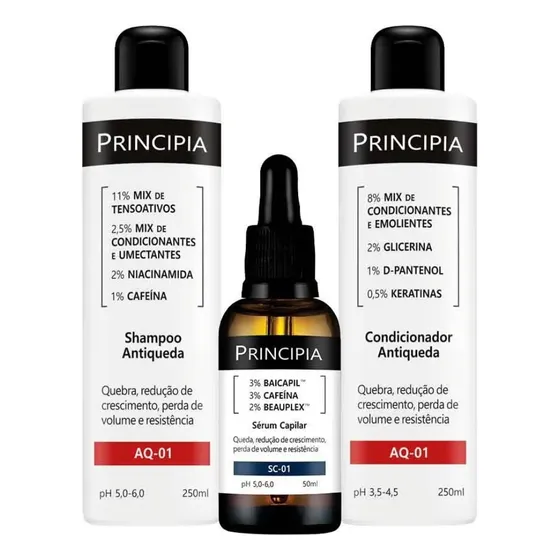 Kit Principia Trio Anti Queda Sh/cond/serum