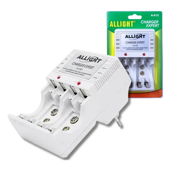 Carregador De Pilha Aa Aaa Bateria 9v Recarregável Bivolt