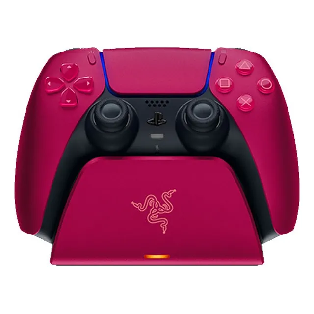 Cargador Razer Quick Charg Stand Control Ps5 Usb-c 10w Red