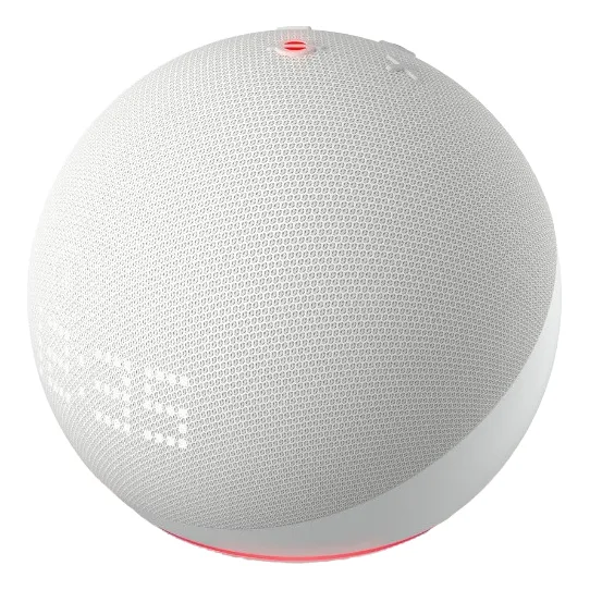 Echo Dot 5a Geração Glacier White Amazon Com Relógio