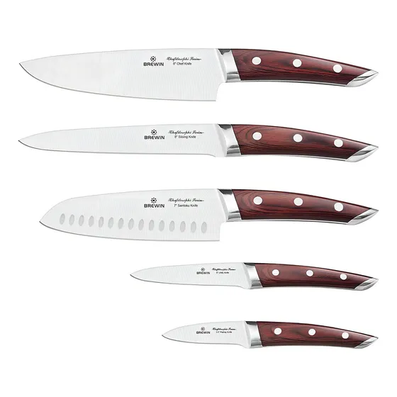 Brewin Chefilosophi Chef Knife Set 5 Pcs Con Elegante Diseño