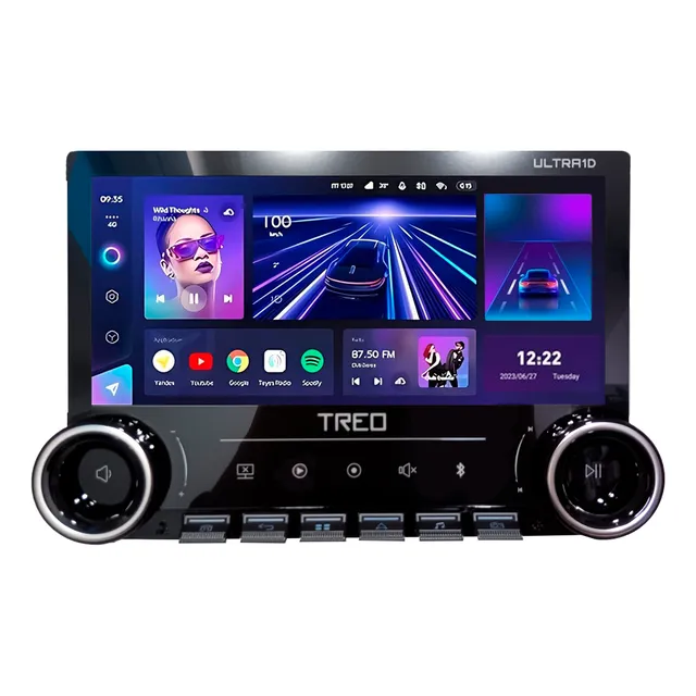 Estéreo Treo Ultra1d 11.5 Plg 1 Din Carplay Wi Fi Gps A Auto Negro