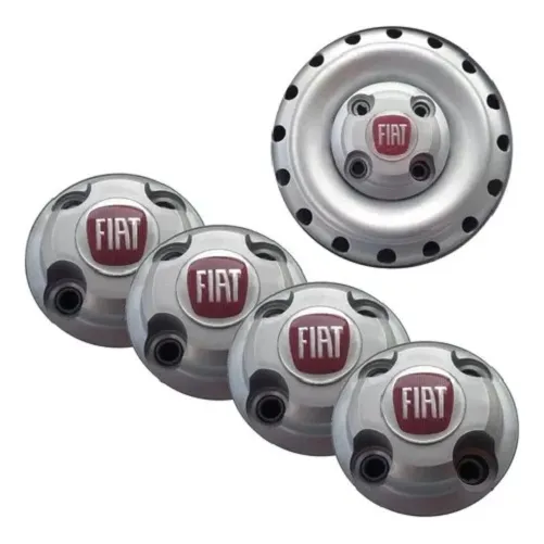 Juego Tapas Centrales Fiat R13 14 15 Para Ruedas De Fierro