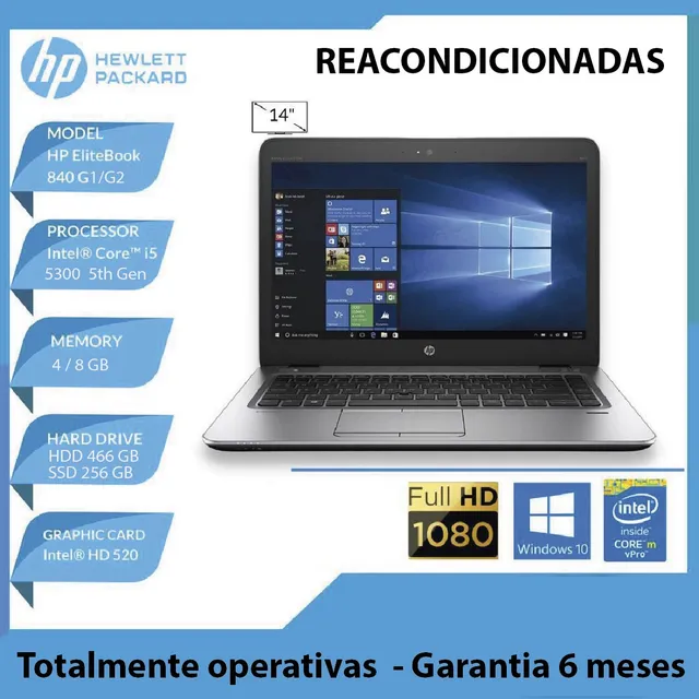 Notebook Hp Elitebook 840 G2 - I5 5300u 8 Gb Ram - Ssd 240