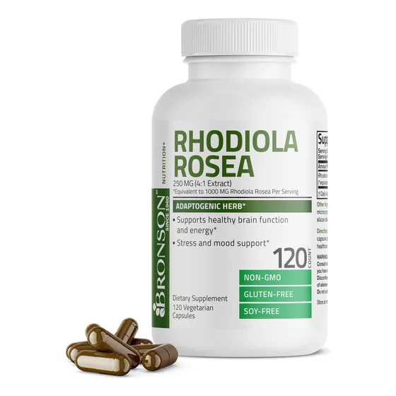 Suplemento Bronson Rhodiola Rosea 120 Cápsulas