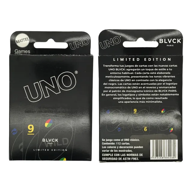 Juego De Cartas Uno Black Paris - Juego De Mesa