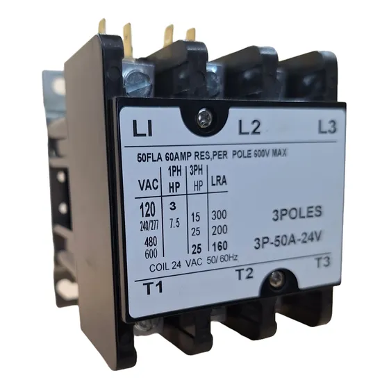 Contactor De Propósito Definido 3 Polos 50a 24vac