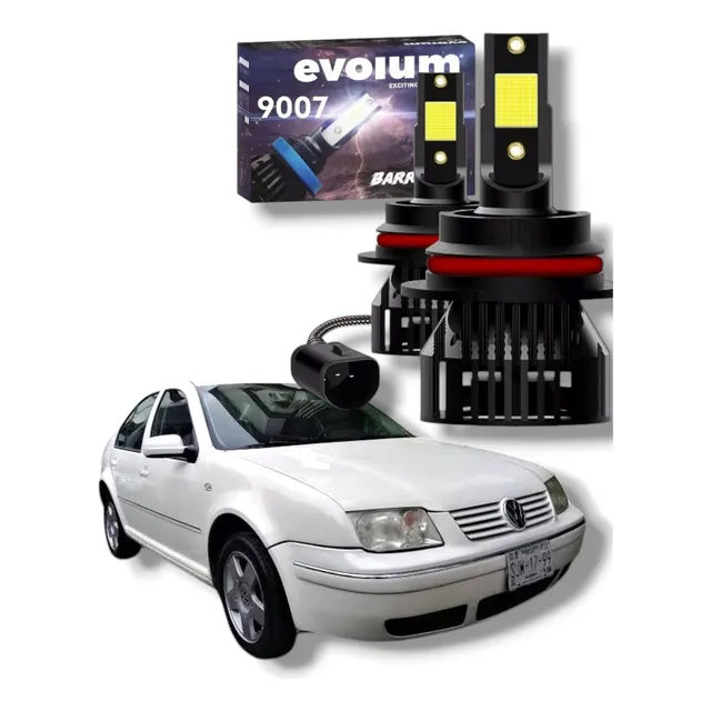 Kit Focos Led Faro 9007 Jetta A4 2000 A 2007 Alta Y Baja