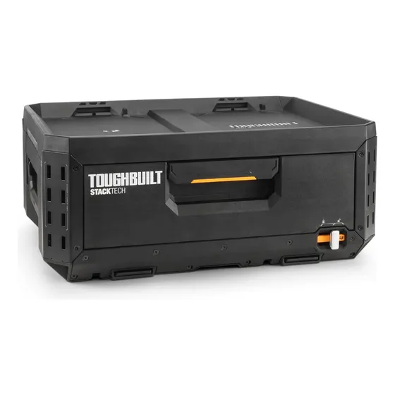 Caja De Herramientas Con Cajon Stacktech Toughbuilt Color Negro