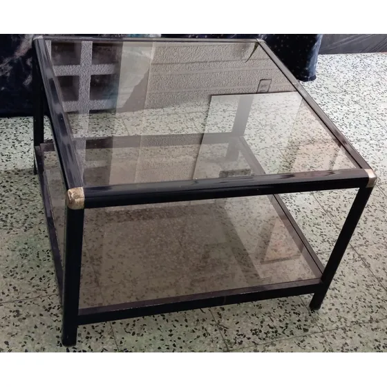 Mesa Decorativa Doble Panel De Cristal