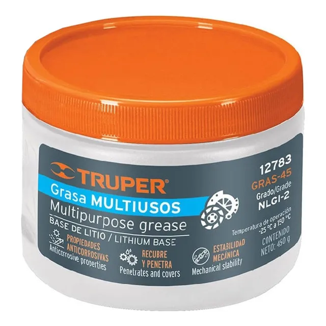 Grasa Lubricante Multiusos, Base Litio Nlgi-2, 450 G, Truper