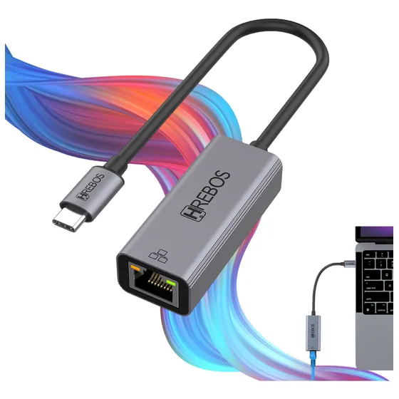 Adaptador Ethernet Tipo C Rj45 1000mbps Type-c Para Gigabit