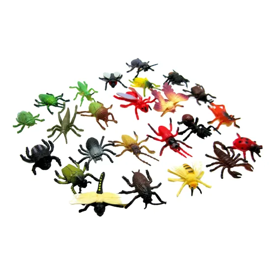 Juguete Animales Mini Insectos X24 Bicho Goma Juego Pack 018