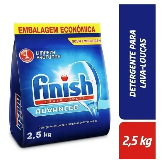 Finish Detergente Em Pó Para Lava Louças Advanced 2,5kg