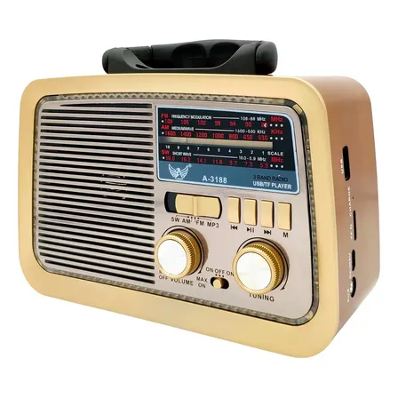 Rádio Retro Altomex Ad3188 Bluetooth Fm Am Sw Usb Bivolt Marrom-claro