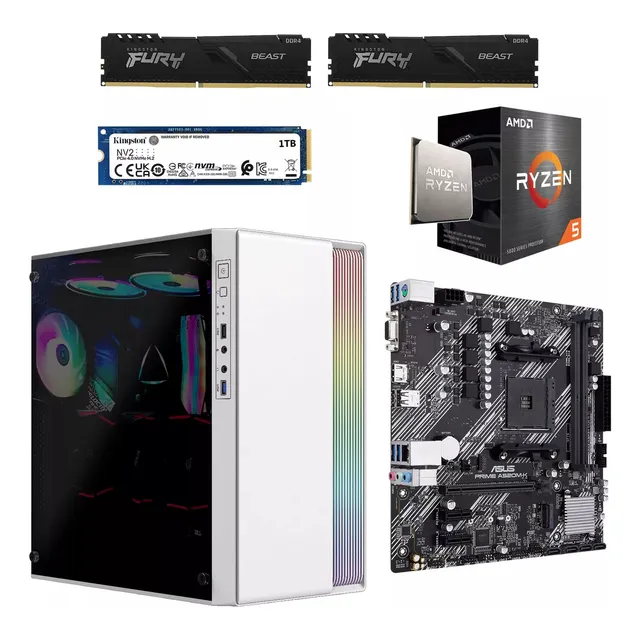 Pc Gamer Ryzen 5 4600g Ram 32gb 3200mhz Ssd 1tb 3500 Mb/s