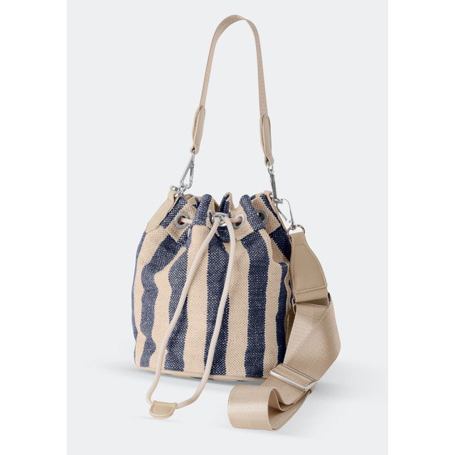 Bolsa Bucket Feminina Listrada Hering Cor Azul
