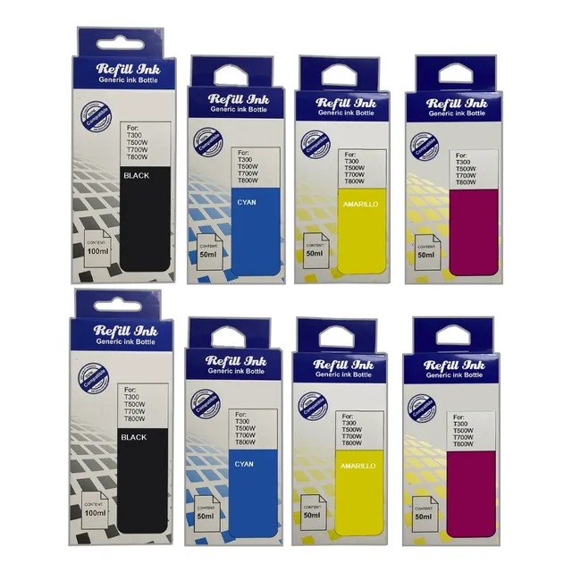 Tinta Alternativa Para Brother Tbt6001 5001 Pack 8 Unidades