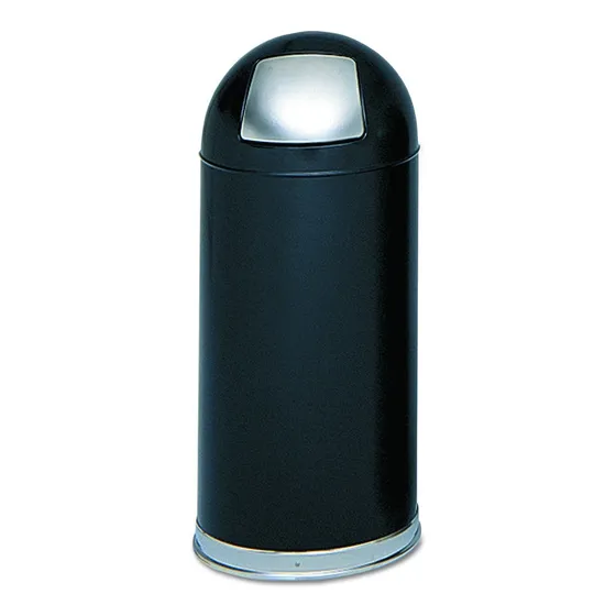 Safco Papelera Para Puerta Empuje 9636bl Color Negro 15