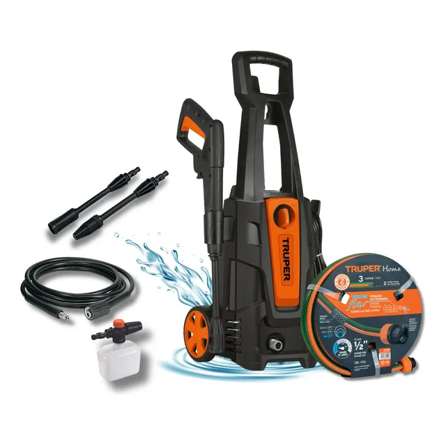 Hidrolavadora Eléctrica 1800 Psi + Manguera De 10m Truper