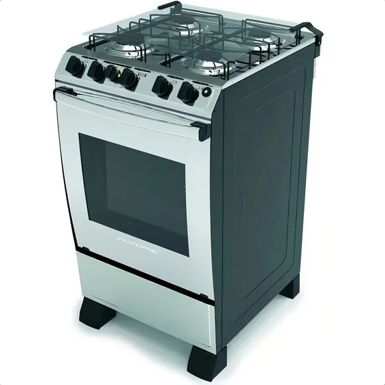 Cocina A Gas Futura Olivia Grill Timer Fama Color Gris