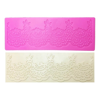 Molde De Silicon Fondant, Sugar Lace, Encaje De Flores Ancho Molde De Silicon Fondant, Sugar Lace, Encaje De Flores Ancho