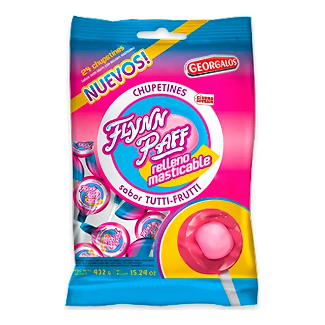 Chupetines Rell Masticables Flynn Paff Tutifruti 18gr X 24u