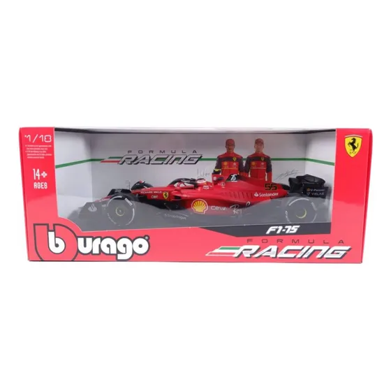 Burago Auto Ferrari F1-75 Carlos Sainz Temp 2022 Esc 1:18 Rojo