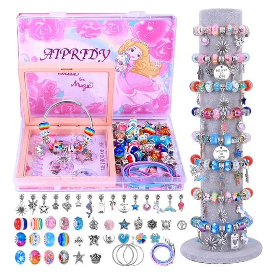 Aipridy Kit Para Hacer Pulseras Con Dijes, Juego De Regalos 