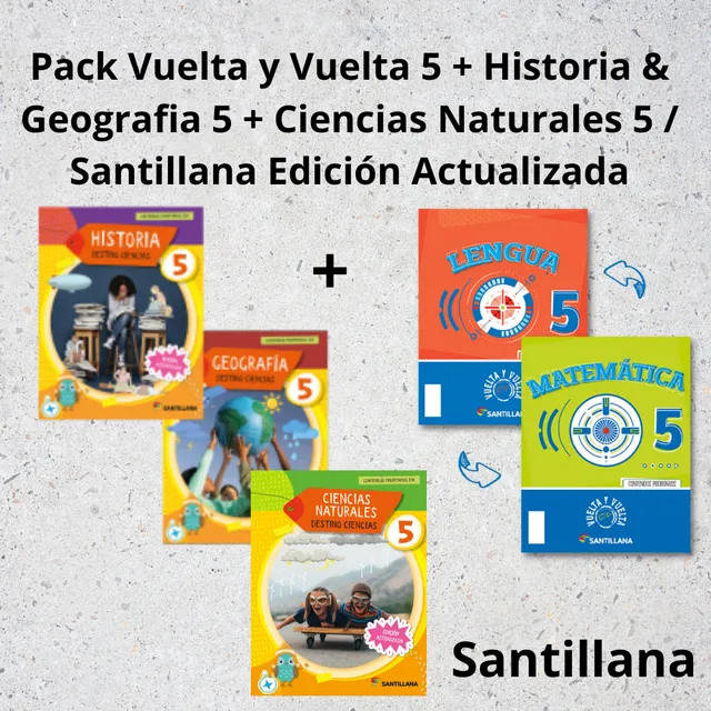 Pack Historia&geografia 5+ Vuelta Y Vuelta 5+ C. Naturales 5