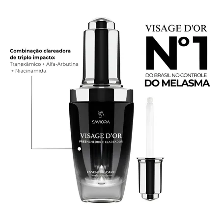 Sérum Facial Antimanchas Anti-idade 30ml Visage D'or Saviora Todo Tipo De Pele Dia/noite