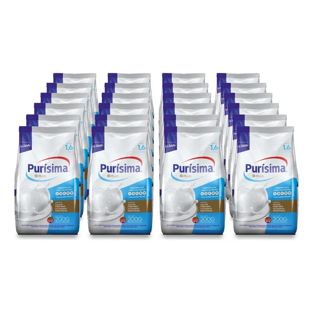Leche En Polvo Purísima Plus 200g Pack X 24 Unidades