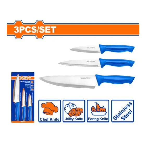 Set De 3 Cuchillos De Cocina (8,5,3.5) Wadfow