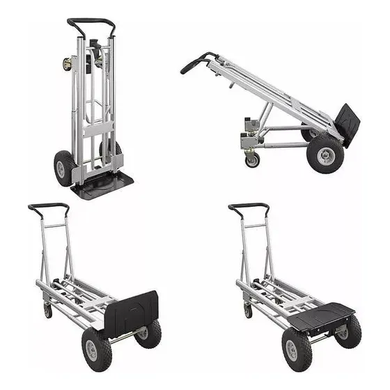 Diablito Carro De Carga Pesada Aluminio 4-en-1 Cosco 500 Kg