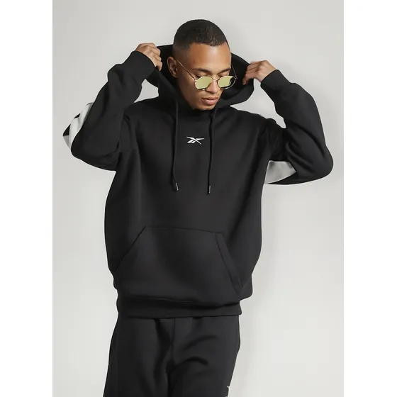 Buzo Canguro Con Capucha Reebok Negro Original Unisex