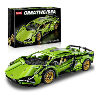 Juego De Bloques De Construcción De Coches Deportivos 1280pz Juego De Bloques De Construcción De Coches Deportivos 1280pz