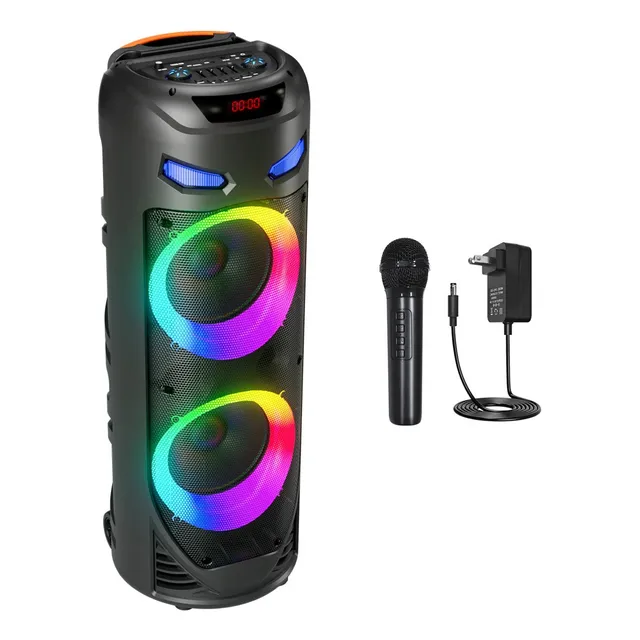 Grande Subwoofer Bocina Recargable Bluetooth Micrófono Y Eq