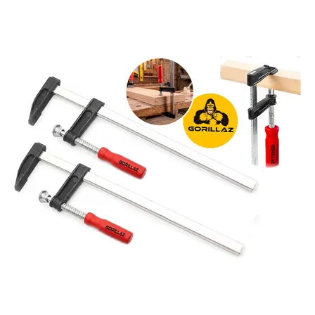Kit 2 Grampos Sargento Tipo F Marceneiro 12 Pol 300x50mm Aço
