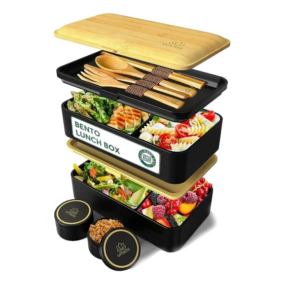 Bento Box Lonchera C/utensilios 40oz Leakproof Microondas Sa