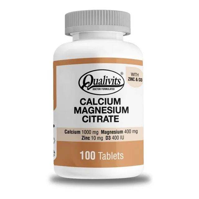 Calcium-magnesium-citrate Qualivits 100 Tabletas Sabor Sin sabor