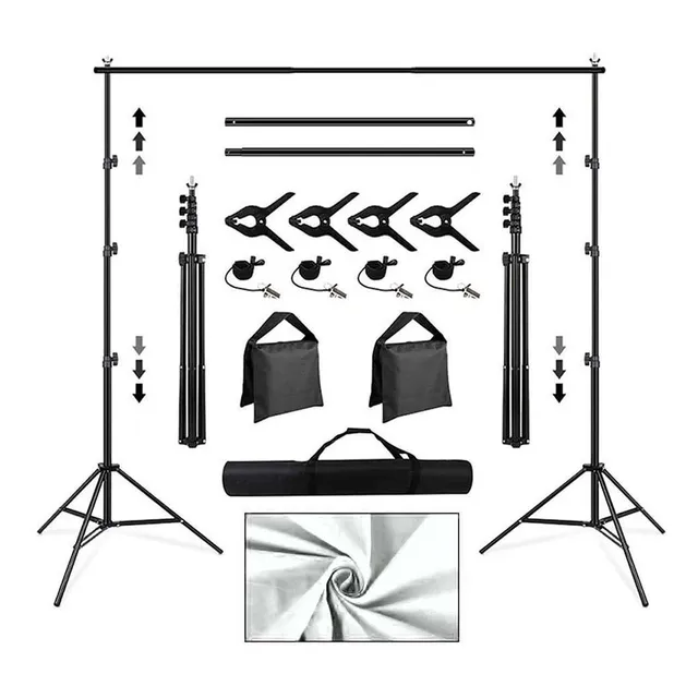 Portafondo Kit Portátil Estudio Fotográfico 2.6x3.0mt Hod01b