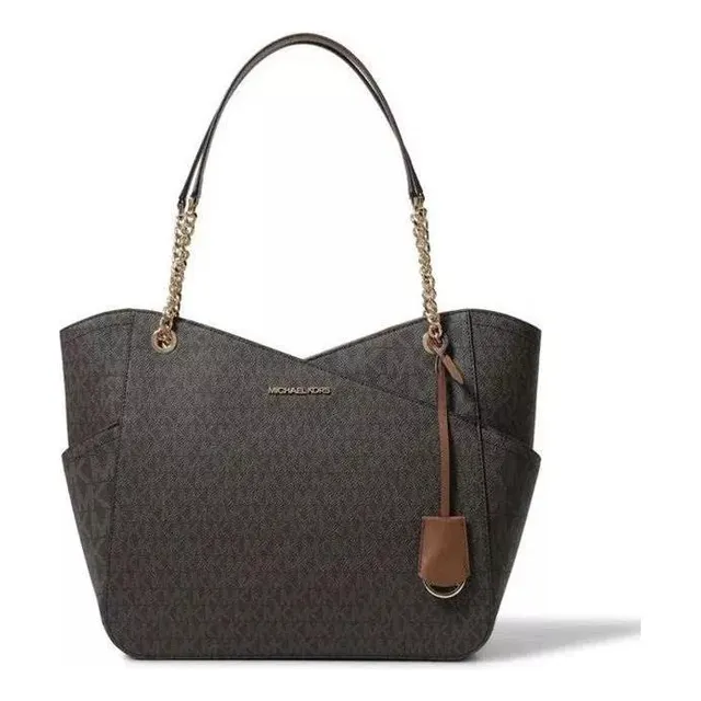 Cartera Michael Kors De Cuero Original - Jetset Traver Brown