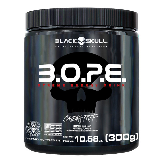 Pré Treino B.o.p.e. Sabor Limão Pote De 300g Black Skull Pré Treino B.o.p.e. Sabor Limão Pote De 300g Black Skull