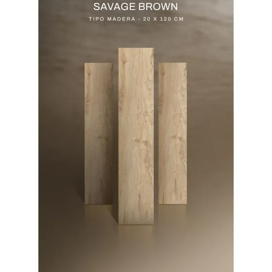 Porcelanato Tipo Madera Savage Brown