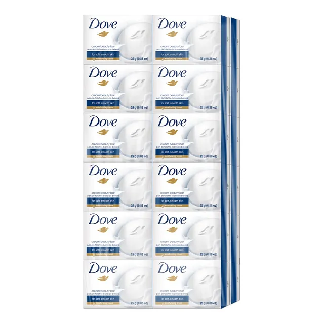 Paq 24pz Jabón En Barra Dove Con Crema Humectante 25g C/u