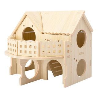 Casita Hámster Juego Cueva Aula Ratón Casa De Madera Túnel Casita Hámster Juego Cueva Aula Ratón Casa De Madera Túnel